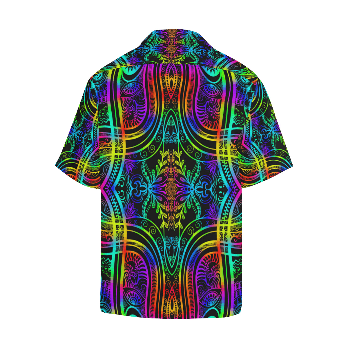 Neon Trible Rainbow Pattern Print Design A01 Men's Hawaiian Shirt - JorJune