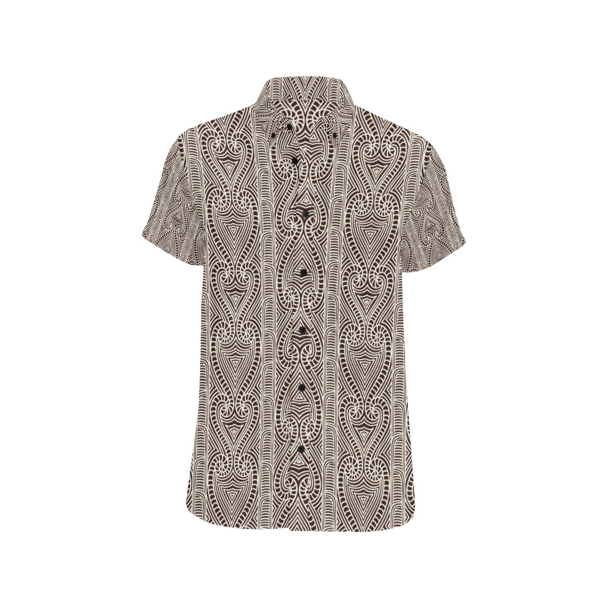 Maori Pattern Print Design 04 Men Button Up Shirt - JorJune