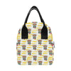 Tiki Smile Mask Print Pattern Insulated Lunch Bag
