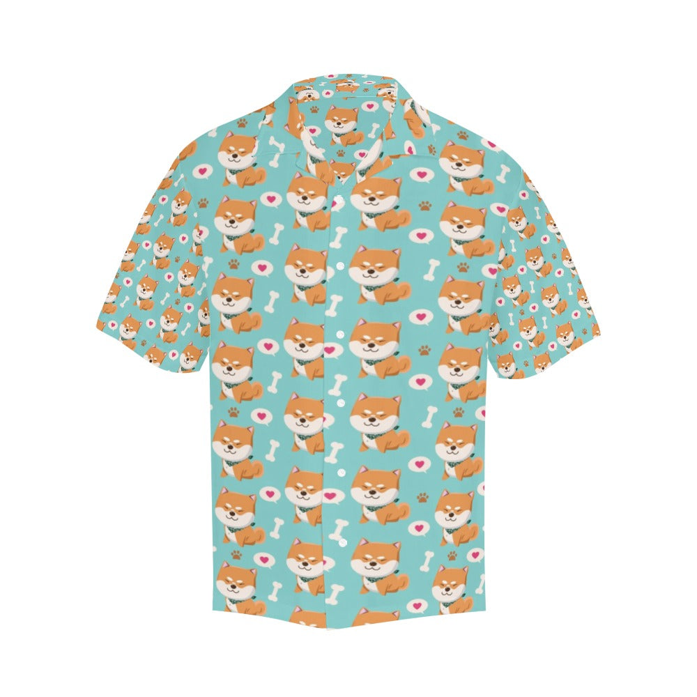 Shiba Inu Print Design LKS3013 Men's Hawaiian Shirt - JorJune