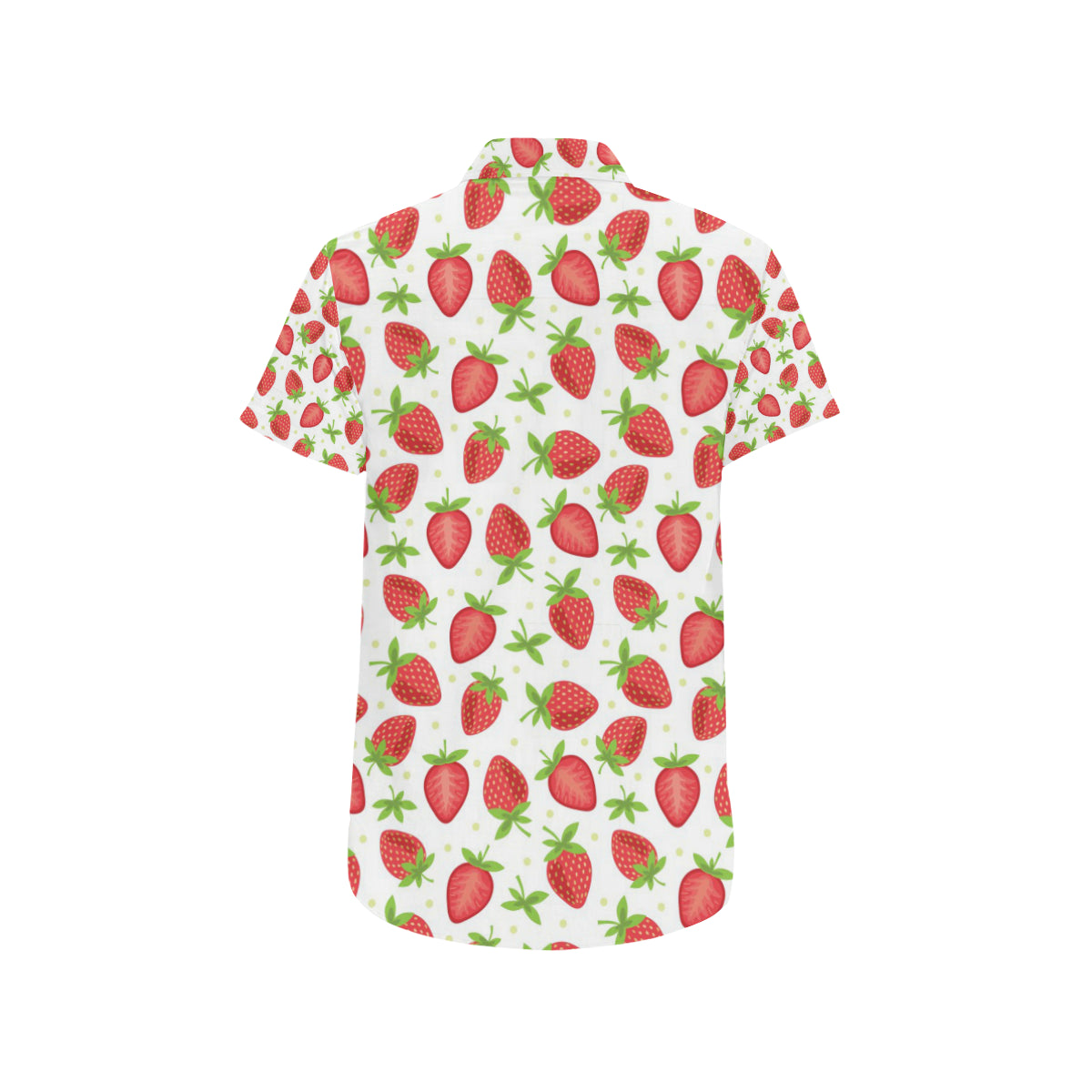 Strawberry Pattern Print Design SB07 Men Button Up Shirt - JorJune