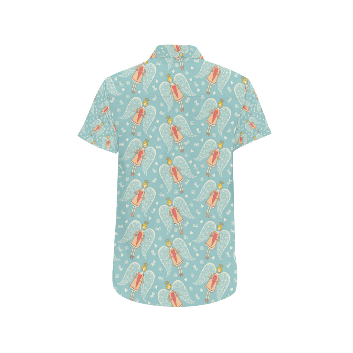 Angel Pattern Print Design 01 Men Button Up Shirt - JorJune