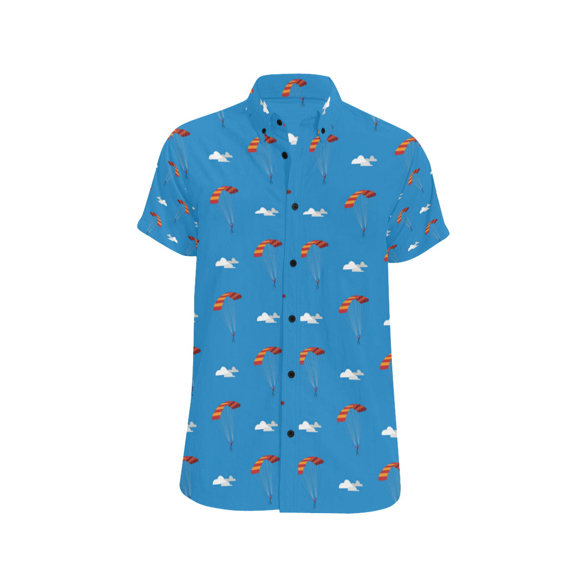 Skydiving Pattern Print Design 02 Men Button Up Shirt - JorJune