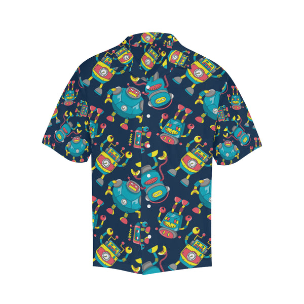Robot Pattern Print Design A05 Men's Hawaiian Shirt - JorJune