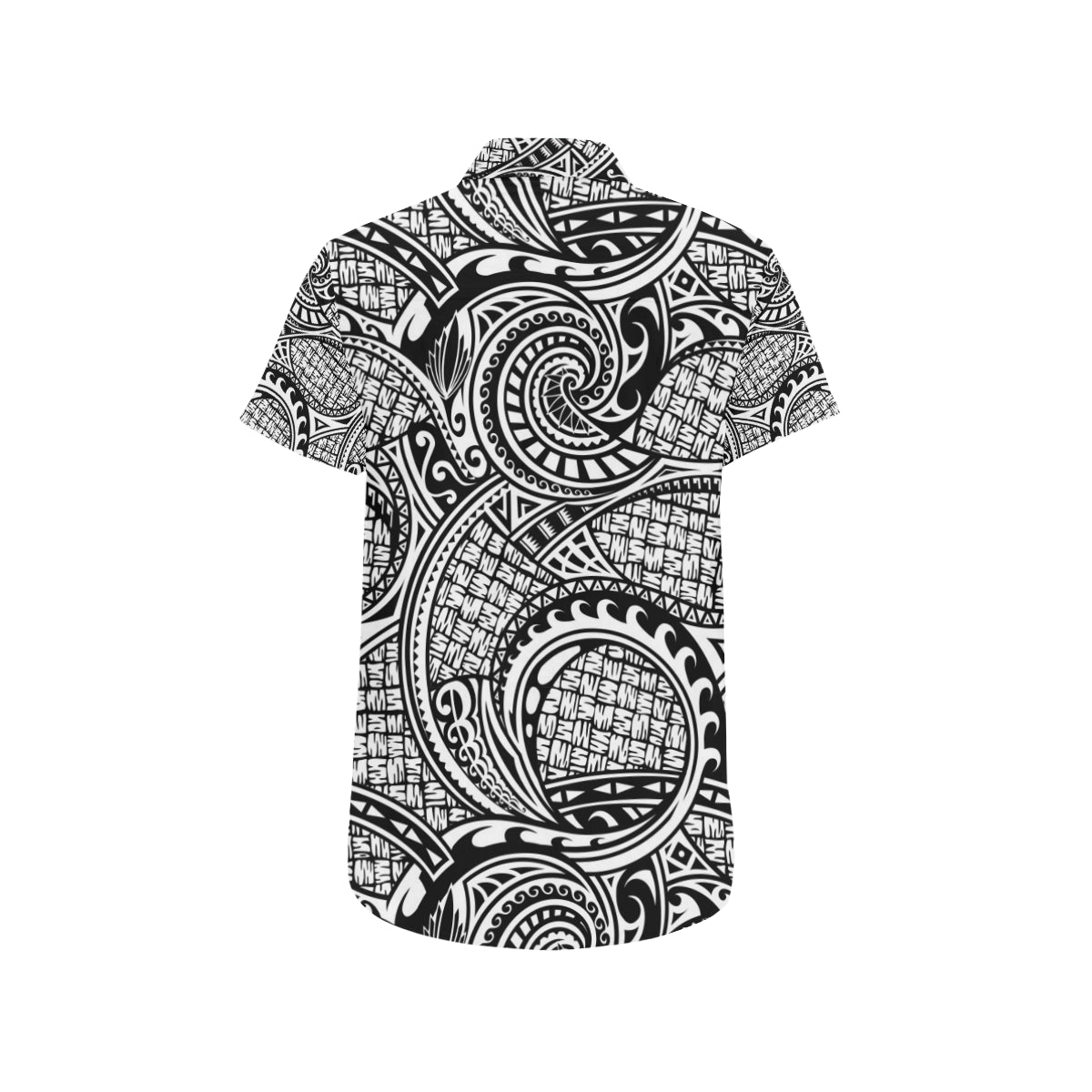 Polynesian Tribal Pattern Men Button Up Shirt - JorJune