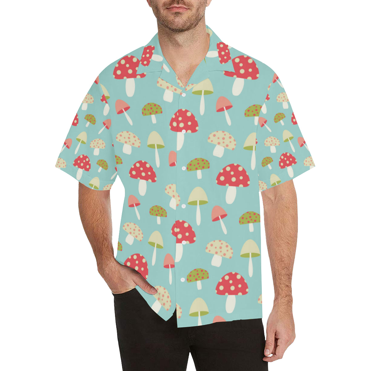 Mushroom Pattern Print Design A01 Hawaiian Shirt - JorJune