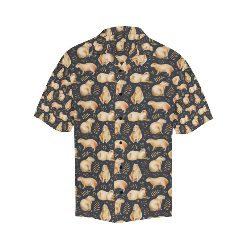 Capybara Pattern Print Design 02 Men's Hawaiian Shirt - JorJune