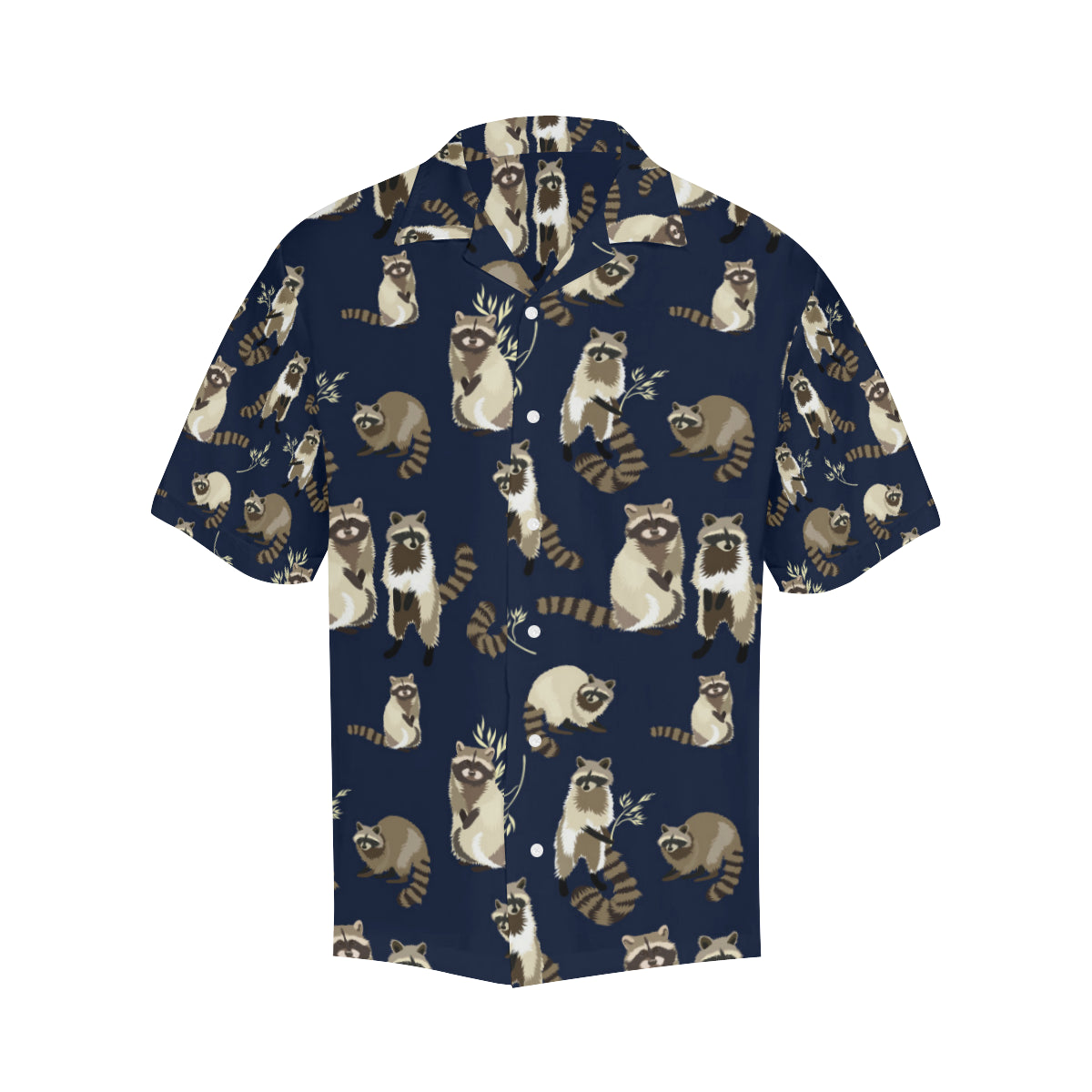 Raccoon Pattern Print Design A06 Men's Hawaiian Shirt - JorJune