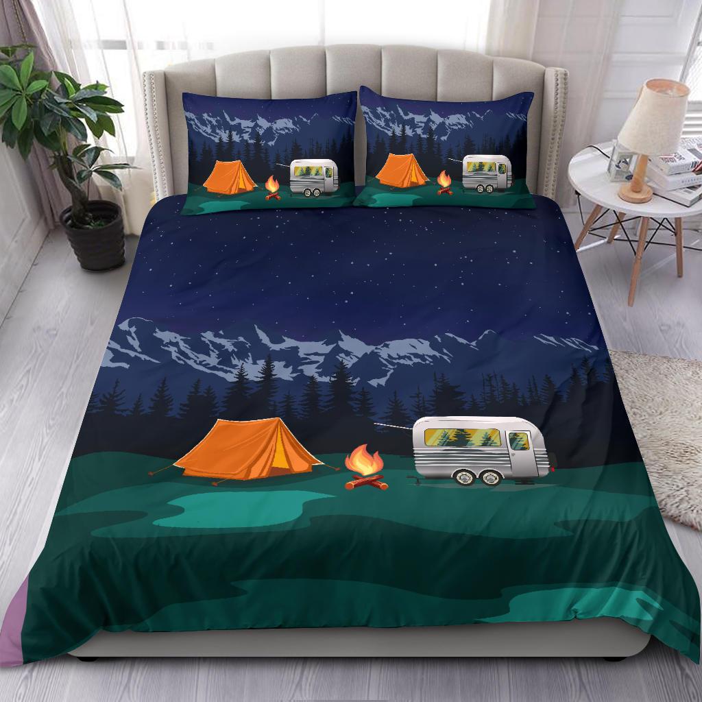 Camping under the stars Camper Tent Bedding Set - JorJune