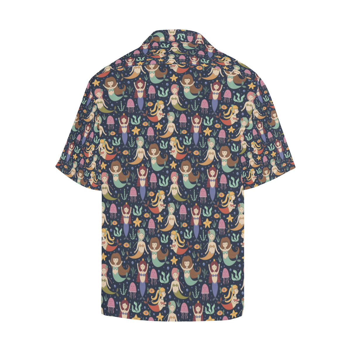 Mermaid Cartoon Pattern Print Design 03 Men's Hawaiian Shirt - JorJune