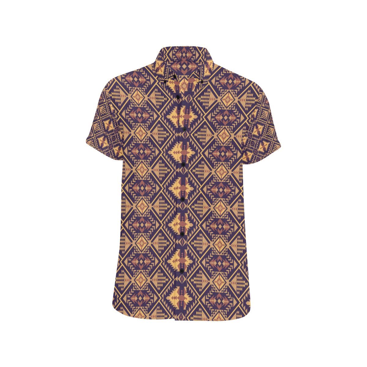 Aztec Pattern Print Design 09 Men Button Up Shirt - JorJune