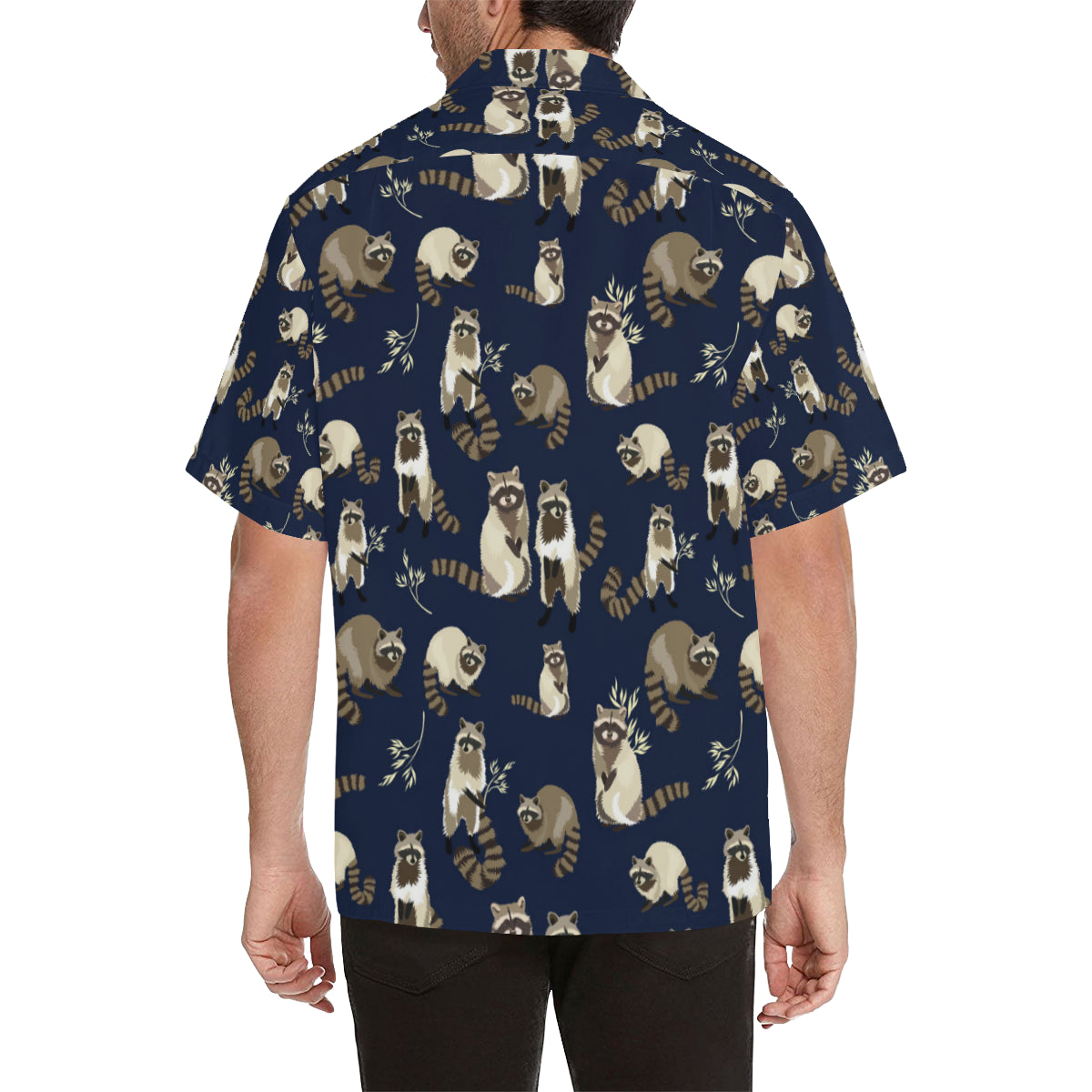 Raccoon Pattern Print Design A06 Men's Hawaiian Shirt - JorJune
