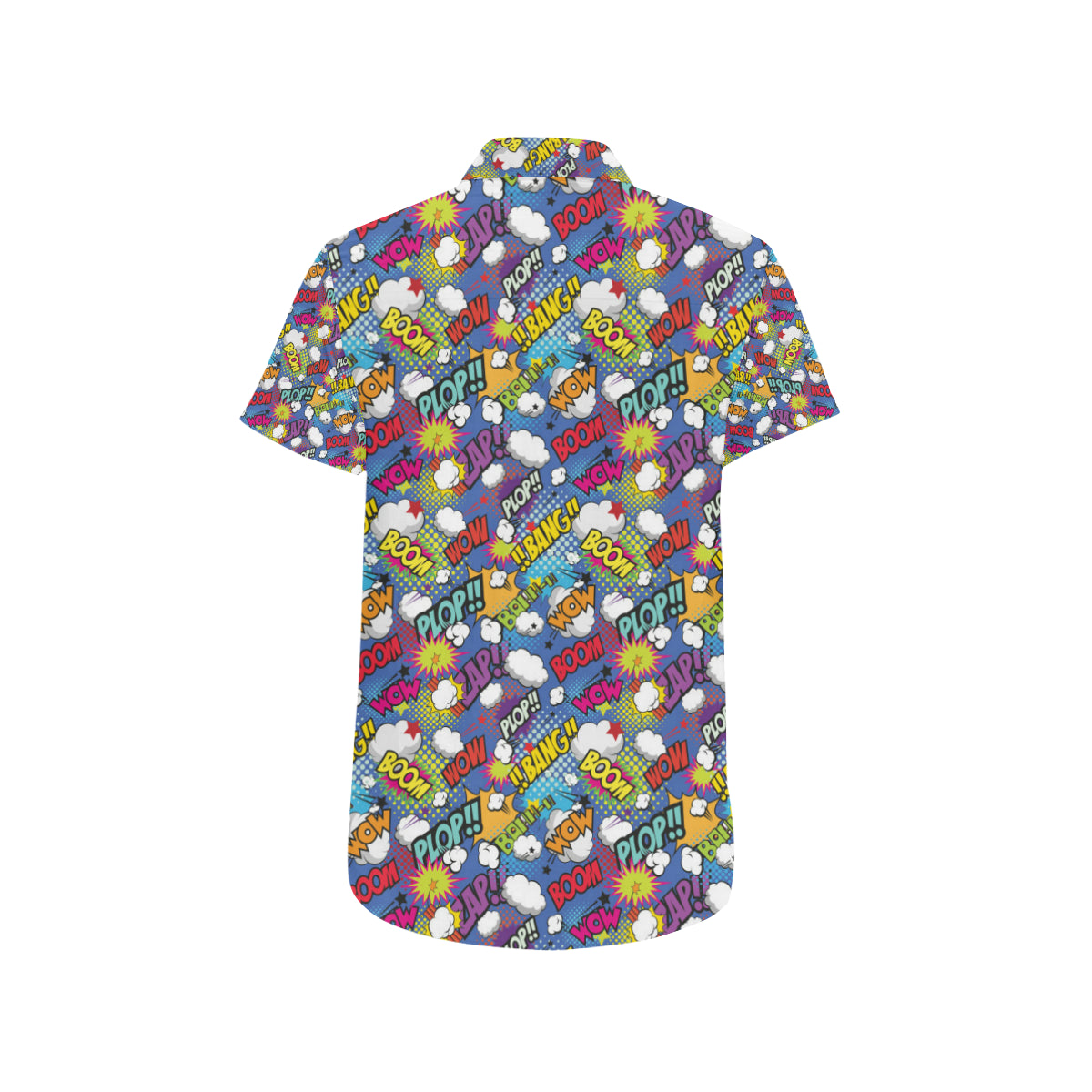 Comic Book Pattern Print Design 02 Men Button Up Shirt - JorJune