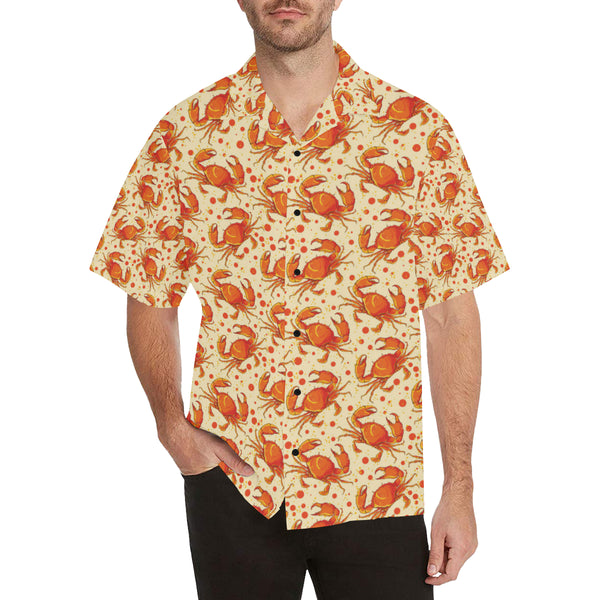 Crab Pattern Print Design 01 Men's Hawaiian Shirt - JorJune