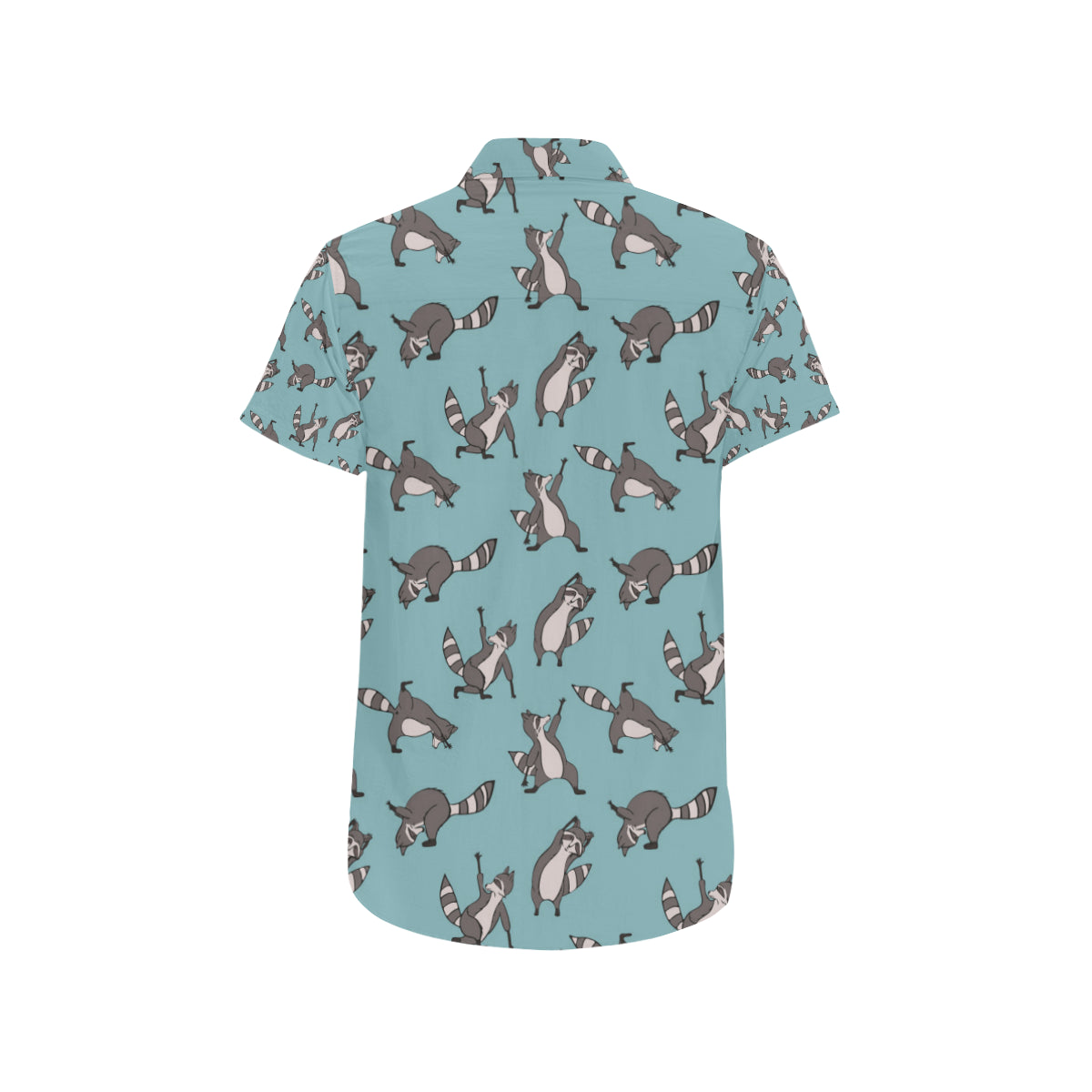 Raccoon Pattern Print Design A07 Men Button Up Shirt - JorJune