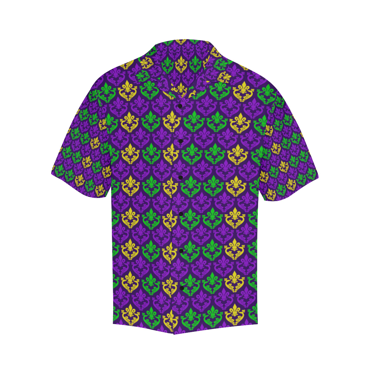 Mardi Gras Pattern Print Design 02 Men's Hawaiian Shirt - JorJune