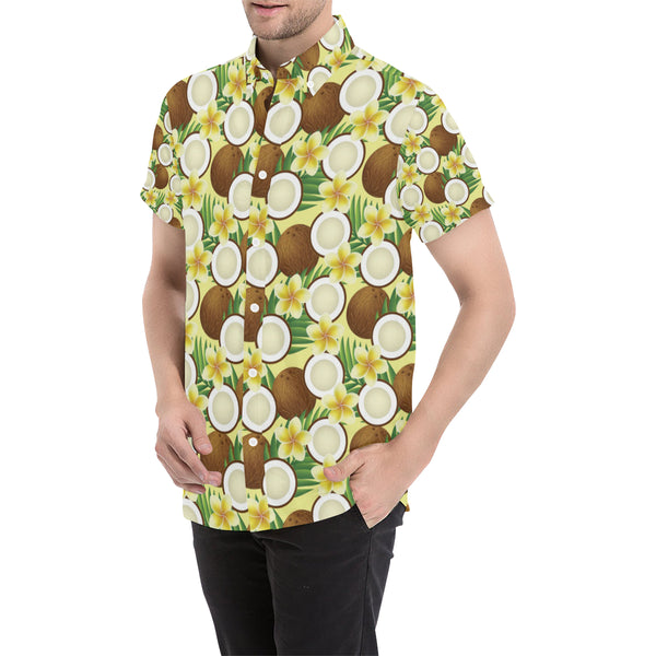 Coconut Pattern Print Design CN02 Men Button Up Shirt - JorJune