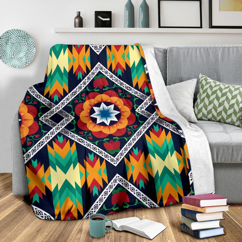 African Kente Fleece Blanket - JorJune