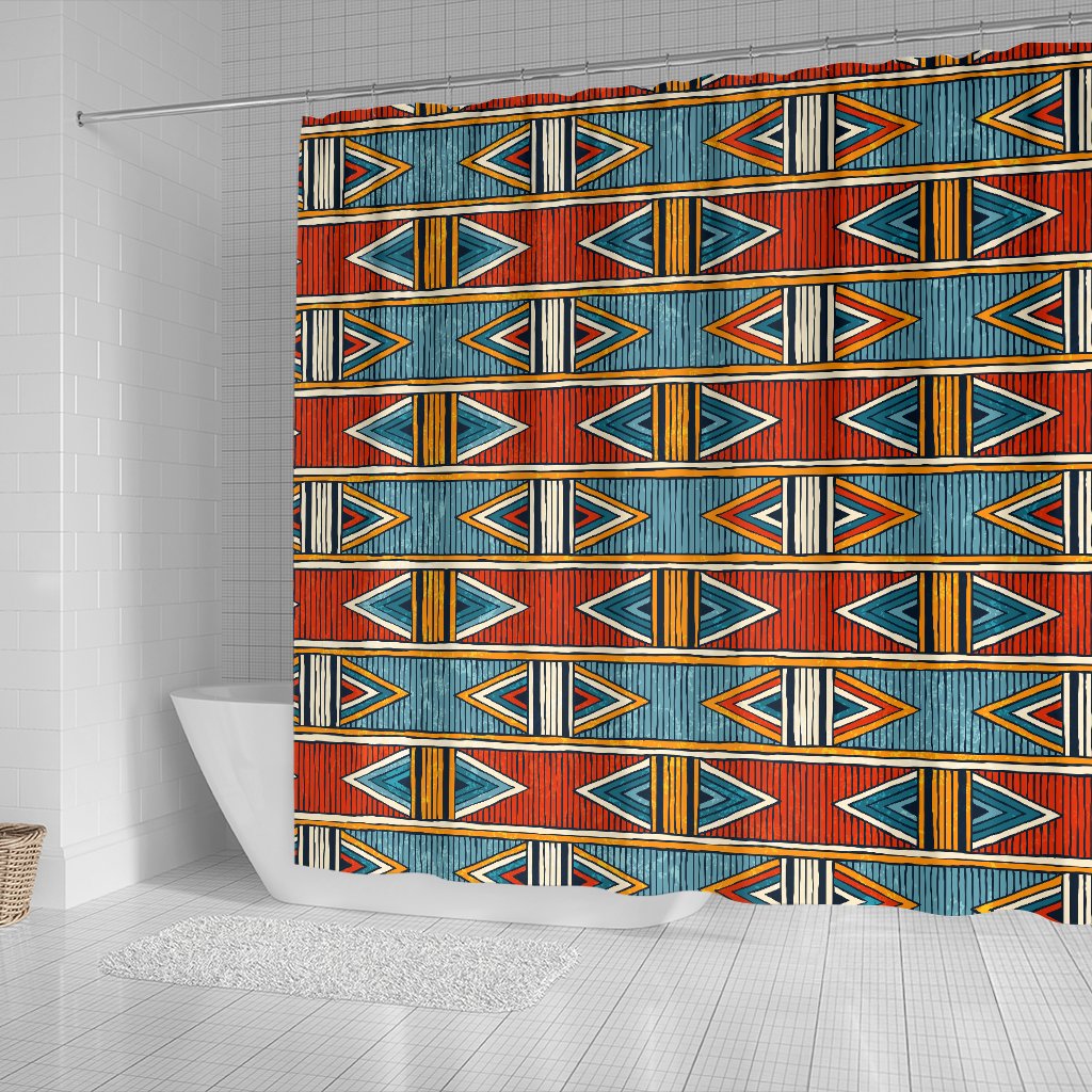 African Kente Print Shower Curtain JorJune   African Kente Print Shower Curtain 2 2000x 