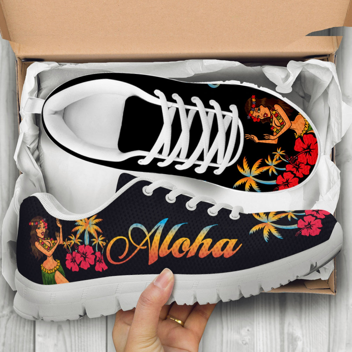 Aloha Hawaiian Girl Women Sneakers Shoes – JorJune