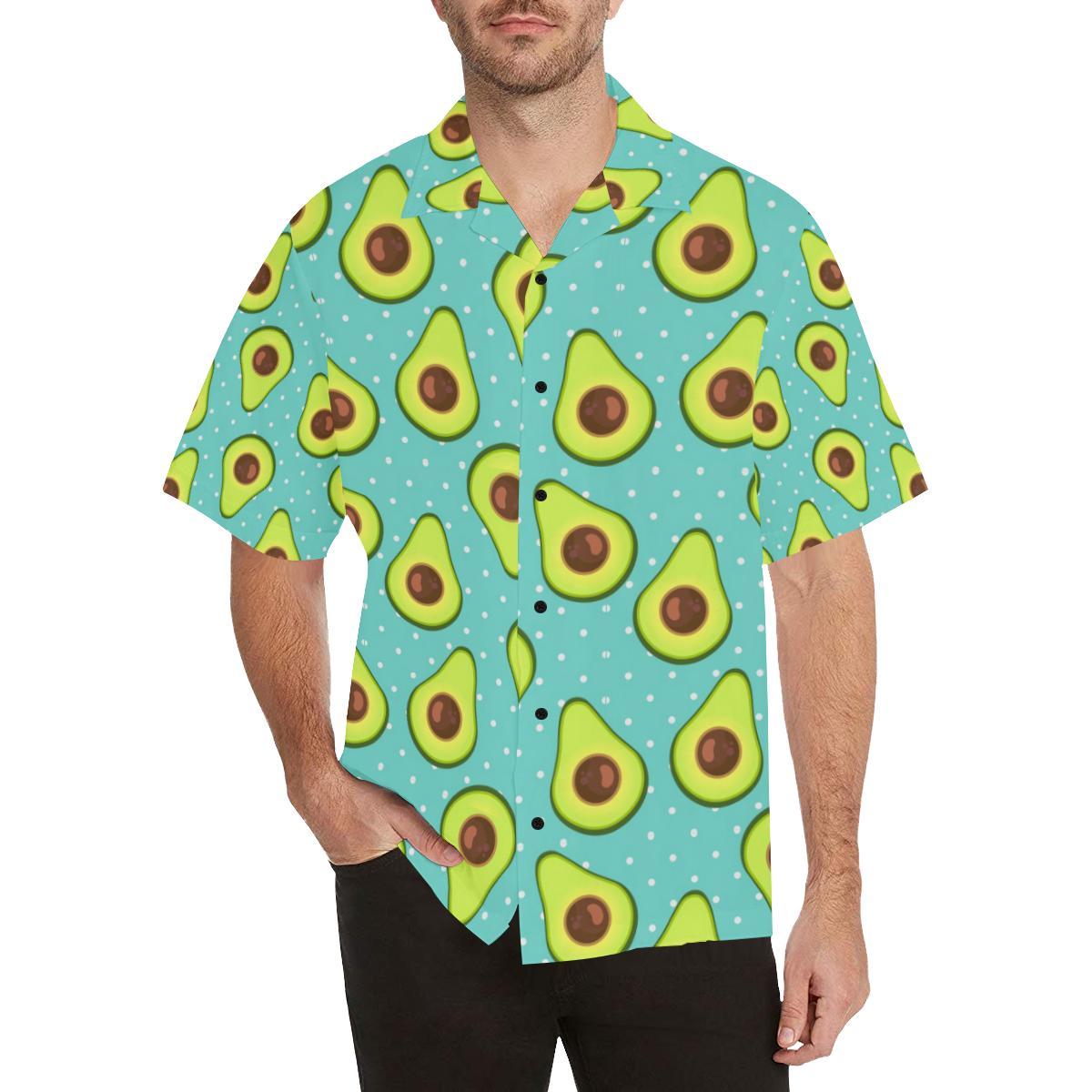 Avocado Pattern Print Design AC012 Men's Hawaiian Shirt - JorJune