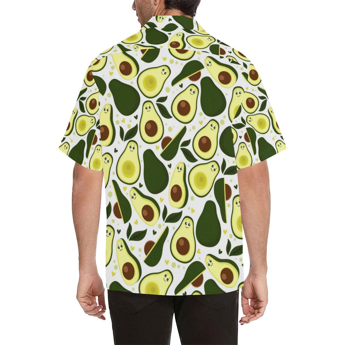 Avocado Pattern Print Design AC06 Men's Hawaiian Shirt - JorJune