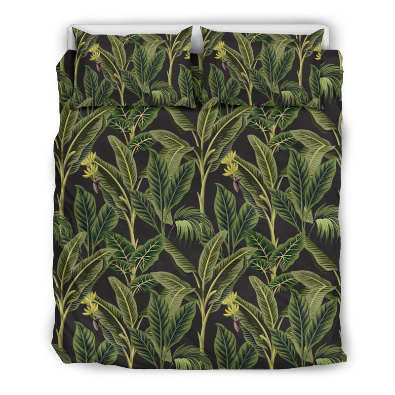 banana-leaf-pattern-print-design-bl04-bedding-set-jorjune