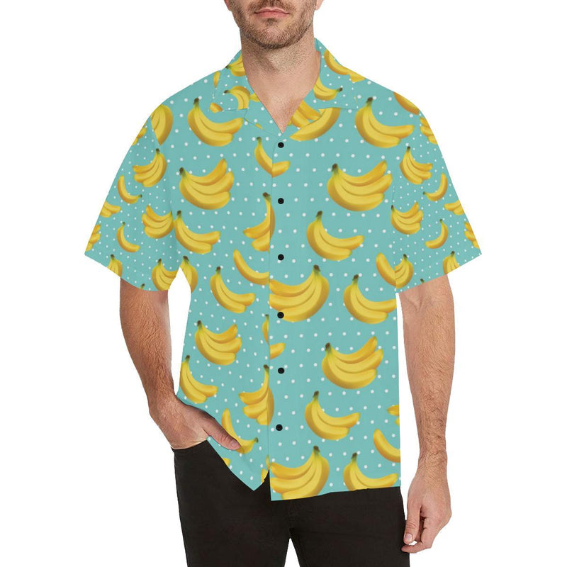 Banana Pattern Print Design BA02 Men's Hawaiian Shirt - JorJune