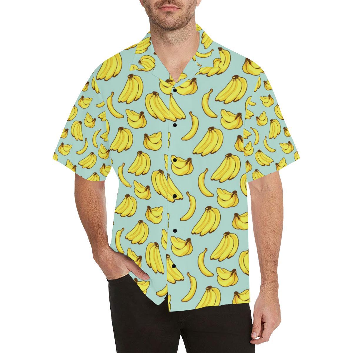 banana print hawaiian shirt