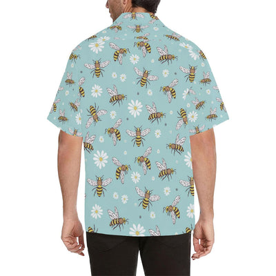 Bee Pattern Print Design BEE010 Men's Hawaiian Shirt - JorJune
