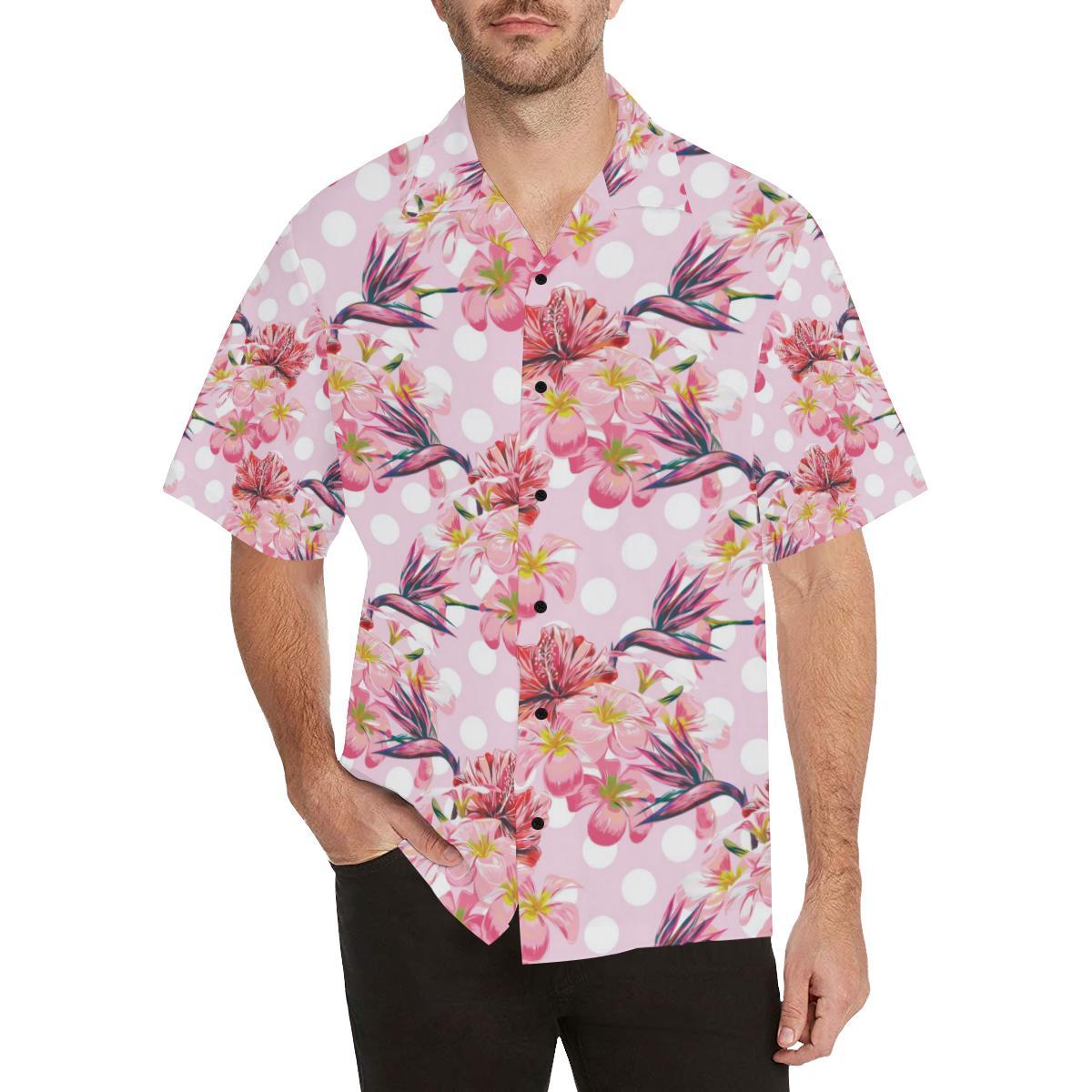 Bird Of Paradise Pattern Print Design BOP011 Men's Hawaiian Shirt - JorJune