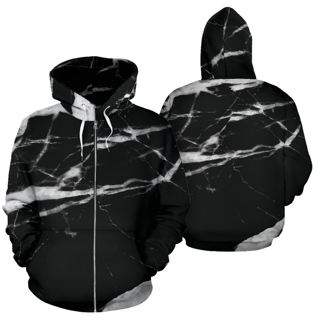 Black and White Marble Zip Up Hoodie – JorJune