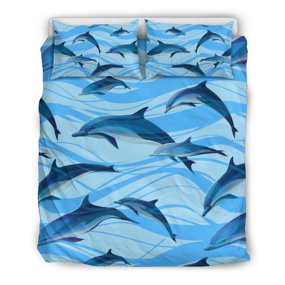 Blue Dolphin Bedding Set Jorjune