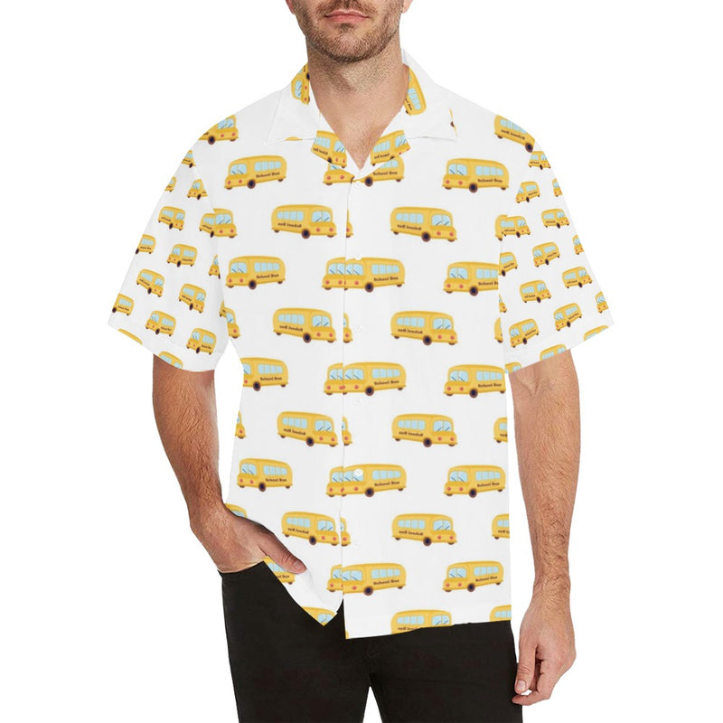School Bus Print Design LKS306 Men's Hawaiian Shirt - JorJune