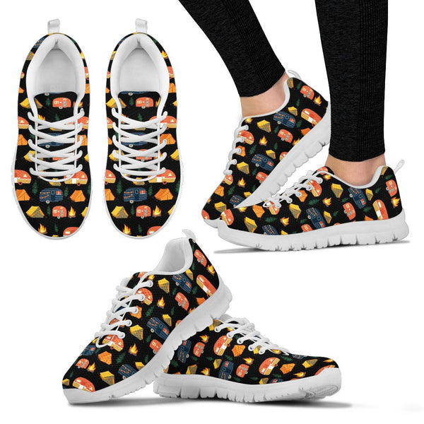 camping print tennis shoes