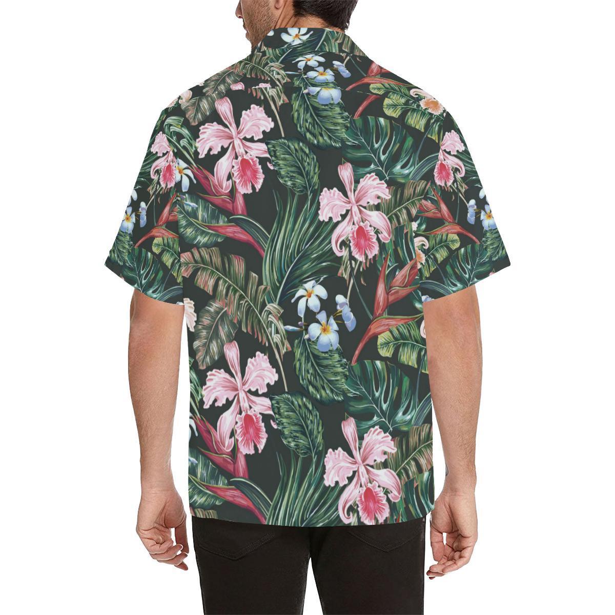 Cattleya Flower plumeria Men's Hawaiian Shirt - JorJune