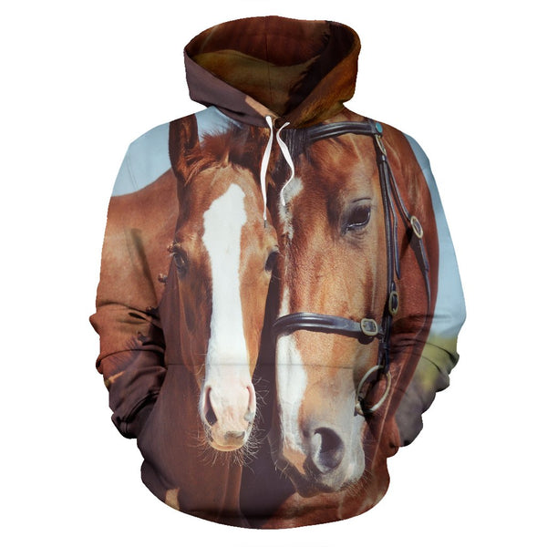 Couple Brown Horses Pullover Hoodie - JorJune