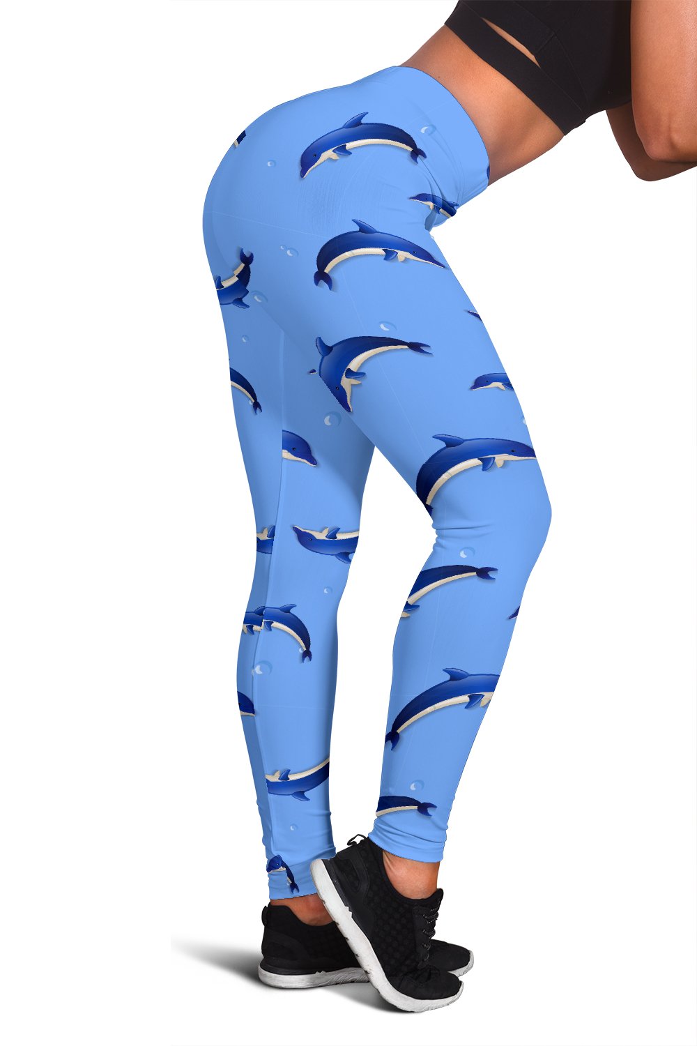 Dolphin Blue Print Women Leggings - JorJune