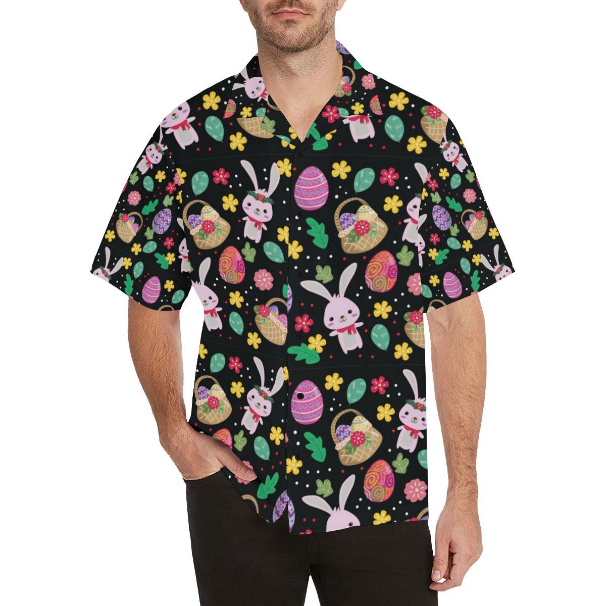 Easter Eggs Pattern Print Design RB05 Men's Hawaiian Shirt - JorJune