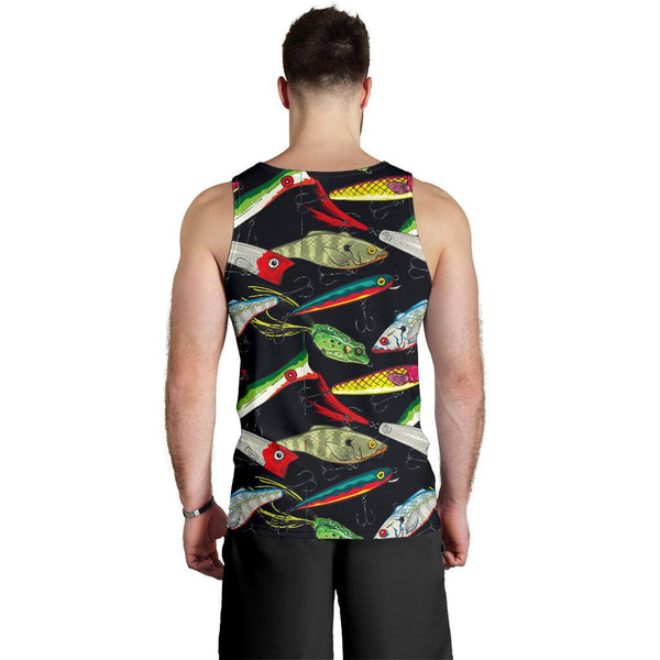 Fishing Bait Print Men Tank Top - JorJune