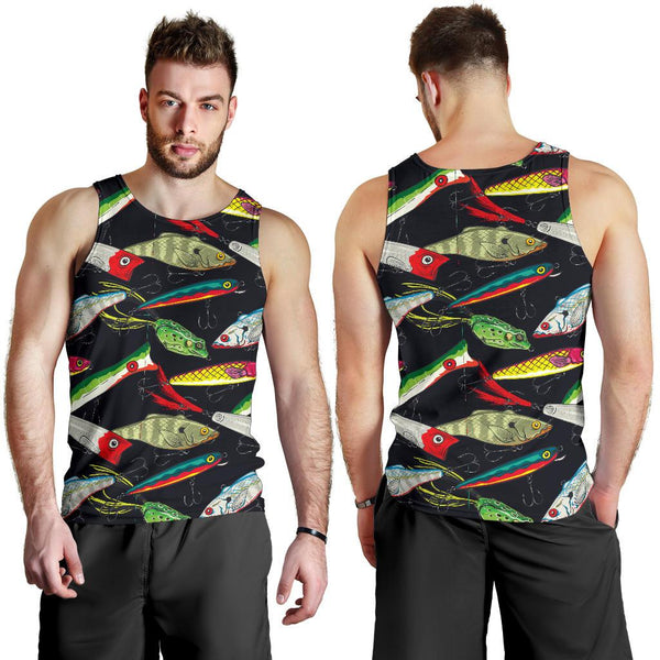 Fishing Bait Print Men Tank Top - JorJune