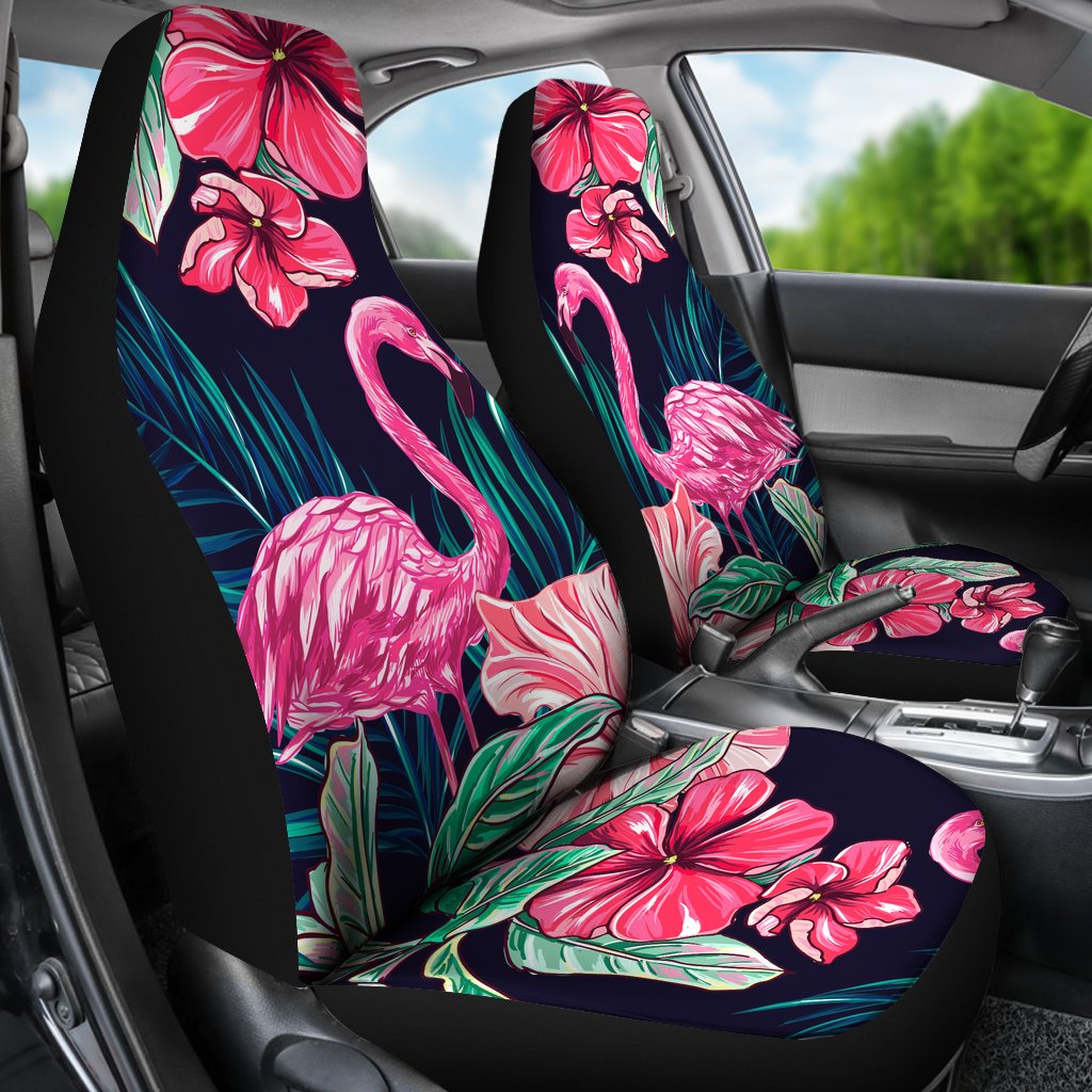 Flamingo Tropical Pink Hibiscus Universal Fit Car Seat ...