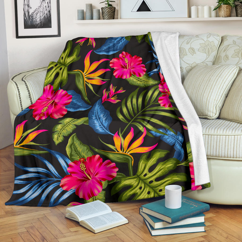 Bird Of Paradise Pattern Print Design BOP014 Fleece Blanket - JorJune