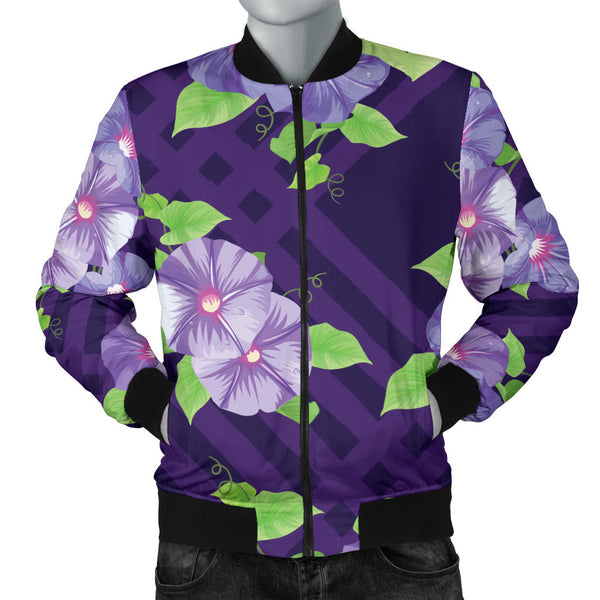 Morning Glory Pattern Print Design MG03 Men Bomber Jacket - JorJune