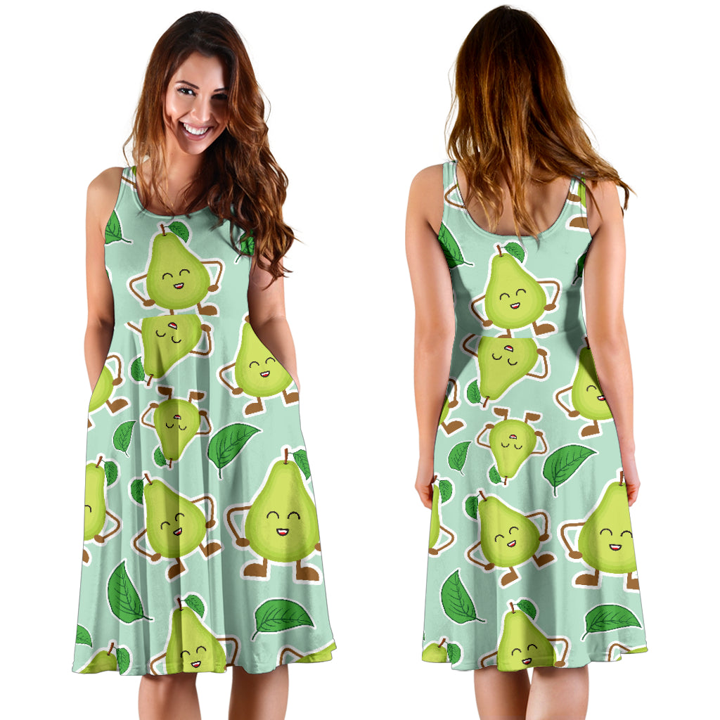 Avocado Pattern Print Design AC011 Midi Dress - JorJune