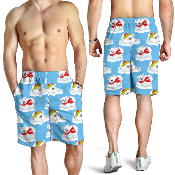 Polar Bear Pattern Print Design PB06 Mens Shorts - JorJune