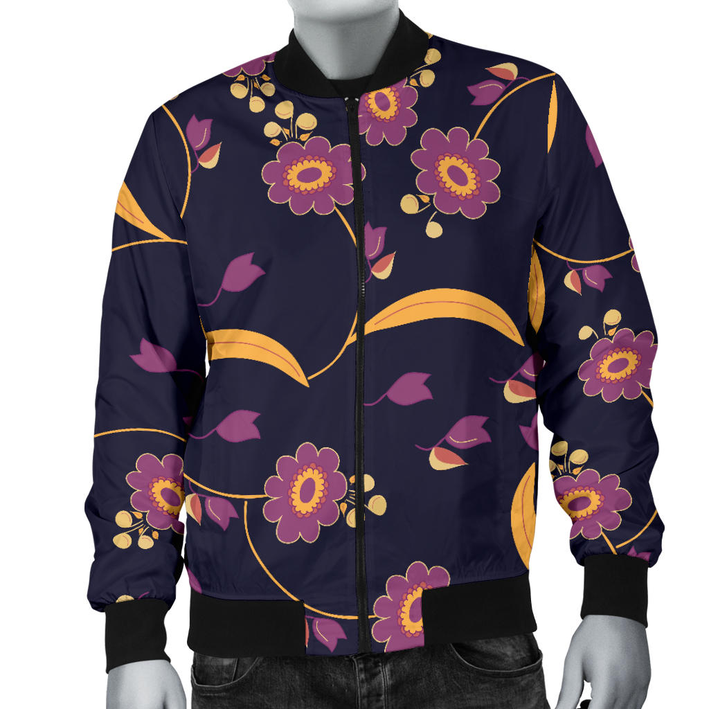 Anemone Pattern Print Design AM012 Men Bomber Jacket - JorJune