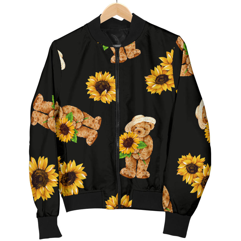 Sunflower Pattern Print Design SF016 Women Bomber Jacket - JorJune
