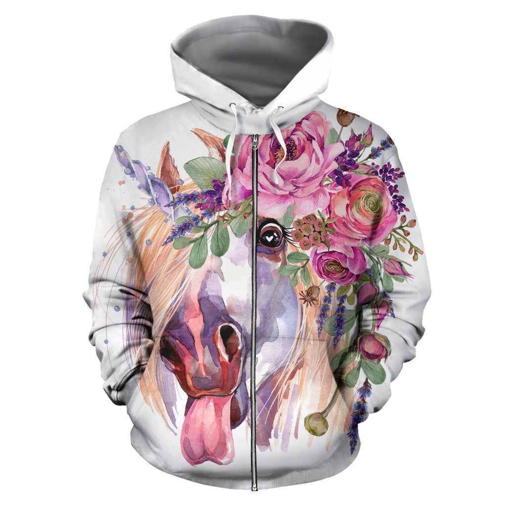 floral zip up hoodie womens