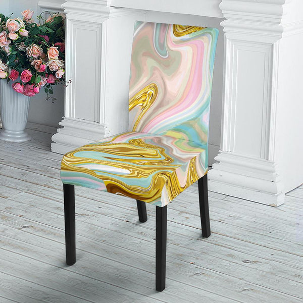 Gold Sweet Marble Dining Chair Slipcover - JorJune